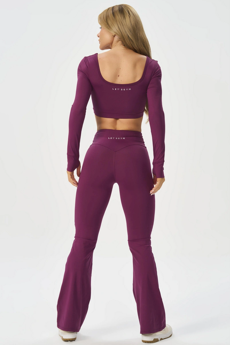 Lets Gym - Cropped Matte Form Dark Berry - 3233DB