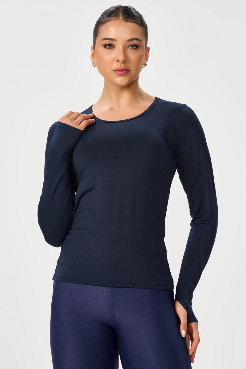 Lets Gym - Blusa Thermo Fit Navy Blue - 3246NB