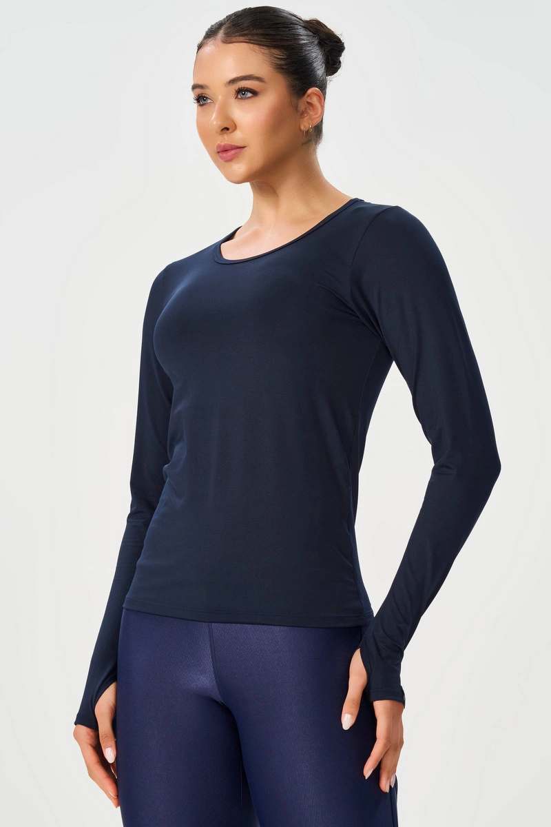 Lets Gym - Blusa Thermo Fit Navy Blue - 3246NB