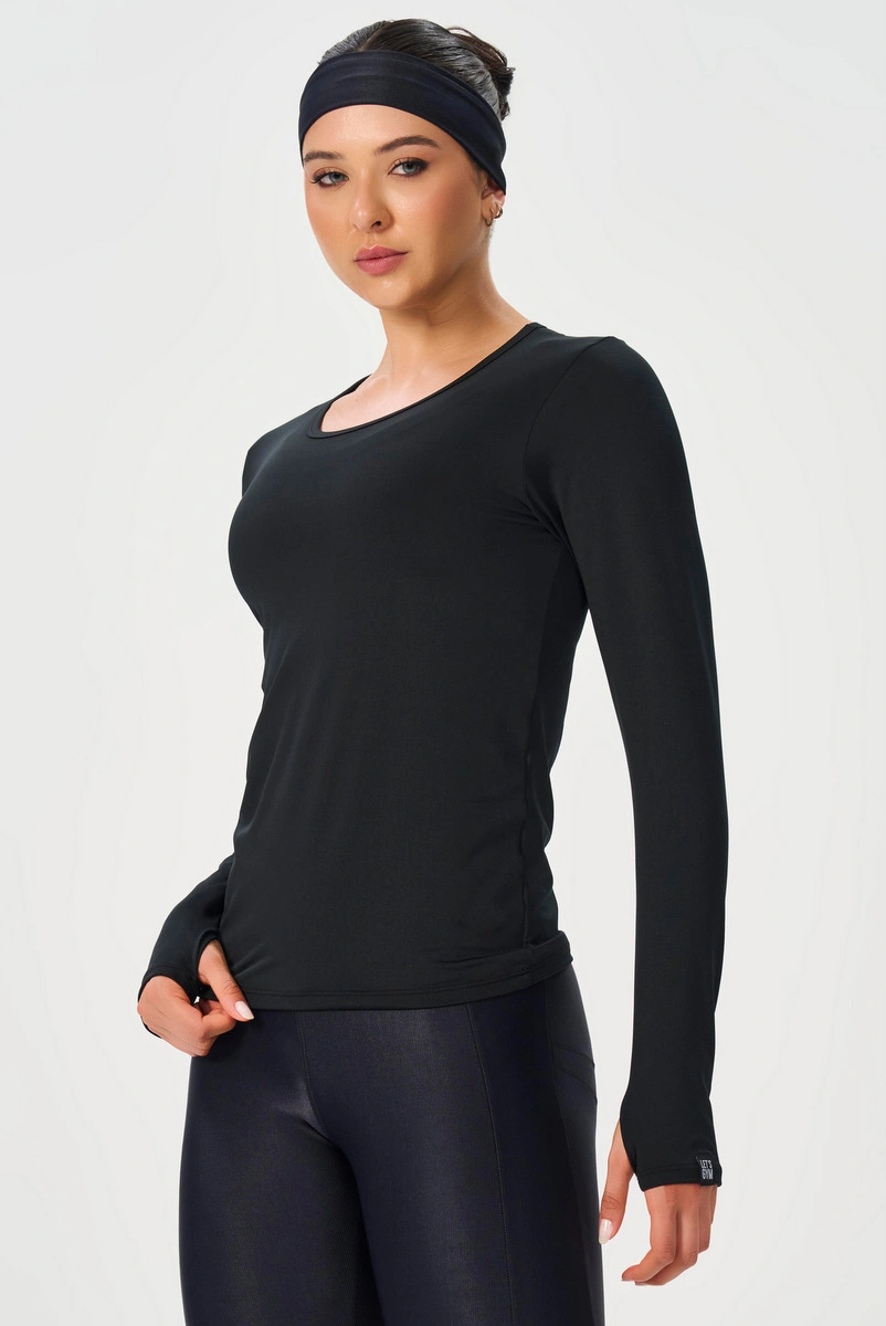 Lets Gym - Black Thermo Fit Shirt - 3246PT