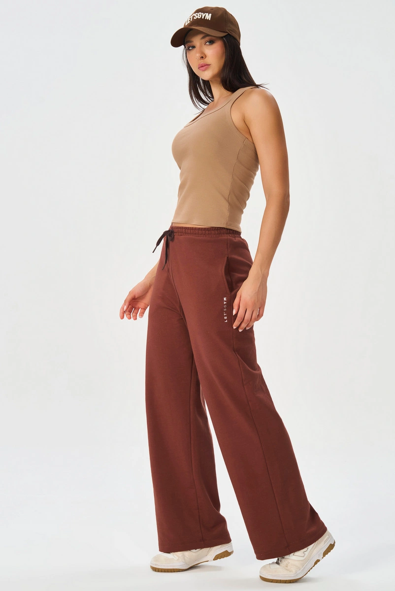 Lets Gym - Tank Shirt Rib Basic Mocha Mousse - 3247MM