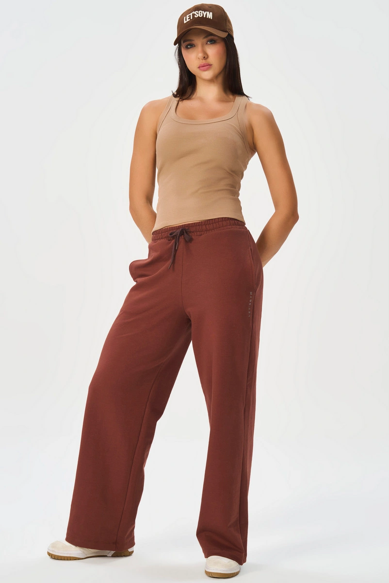 Lets Gym - Tank Shirt Rib Basic Mocha Mousse - 3247MM