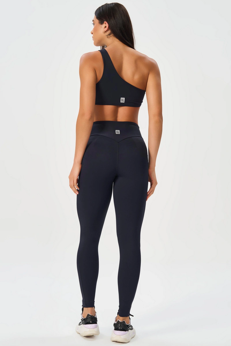 Lets Gym - One Ttank Black Leggings - 3259PT