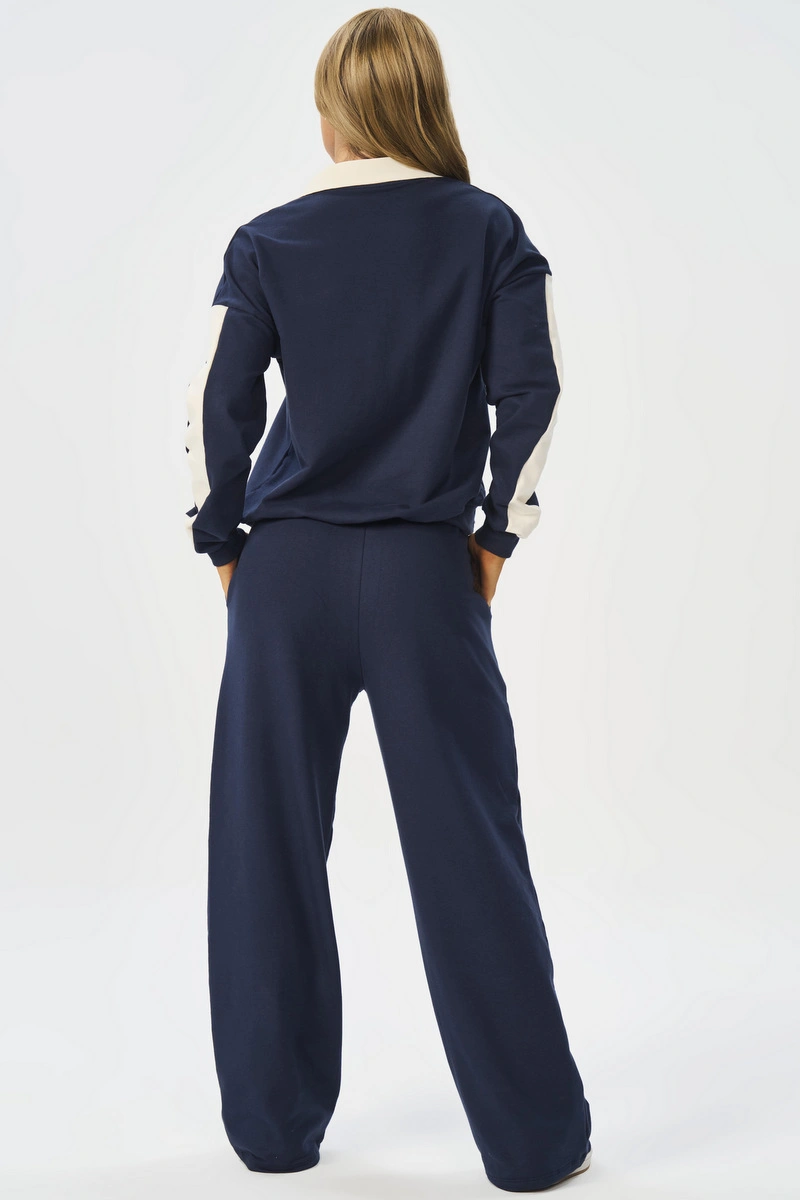 Lets Gym - Calça Pantalona Urban Ease Navy Blue - 3263NB