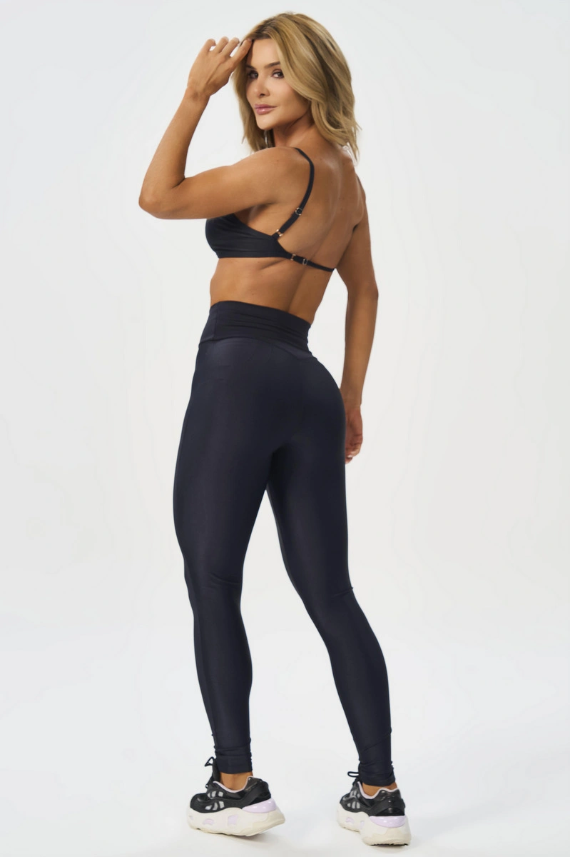 Lets Gym - Top New Minimal Glow Preto - 3283PT