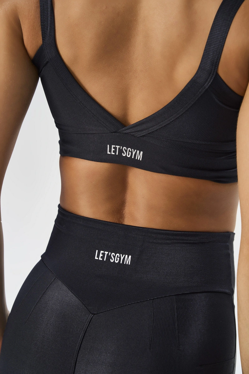 Lets Gym - Top New Bright Black - 3313PT