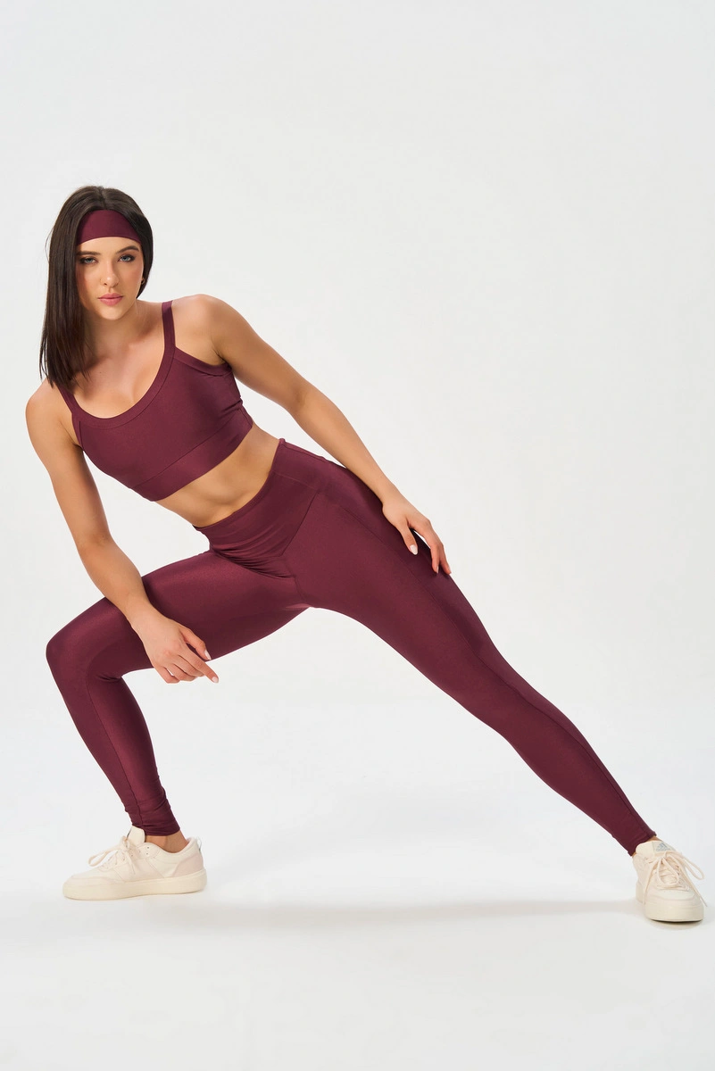 Lets Gym - New Bright Burgundy Leggings - 3314BG
