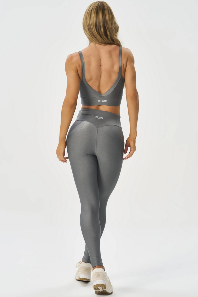 Lets Gym - New Bright Grey Leggings - 3314GR