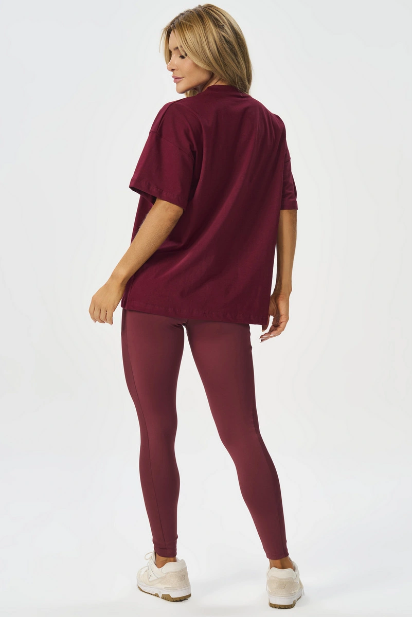 Lets Gym - Oversized T-Shirt Lets Club Burgundy - 3322BG