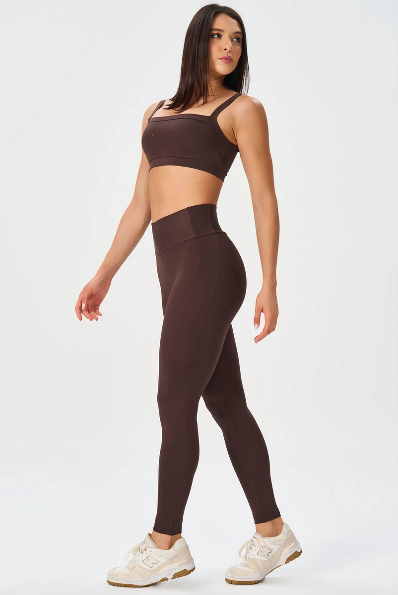 Lets Gym - Basic Tuning Coffee Leggings - 3327CF