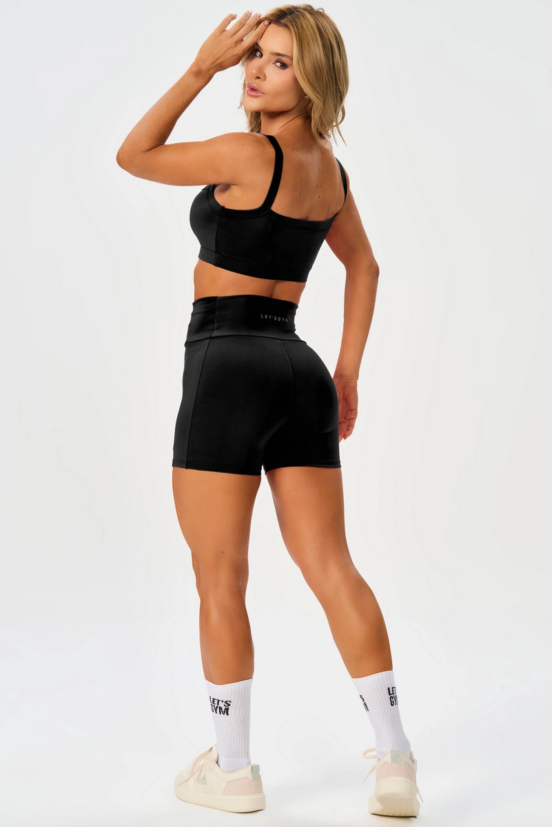 Lets Gym - Black Basic Tuning Shorts - 3329PT