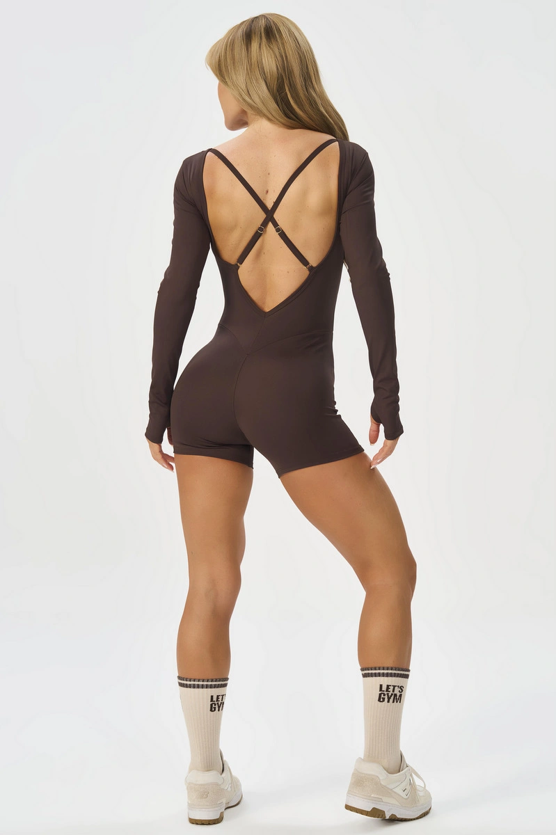 Lets Gym - Romper Basic Tuning Coffee - 3330CF