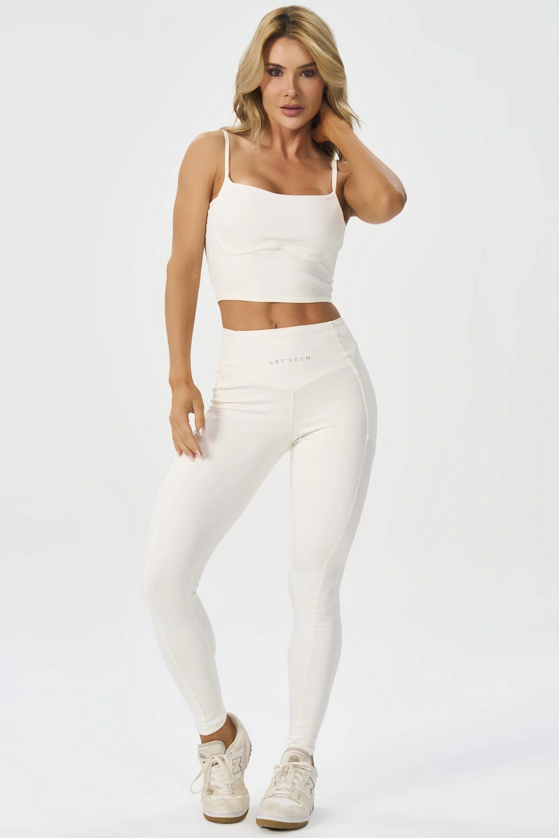 Lets Gym - Cropped Bold Rib Chantilly - 3137CTL