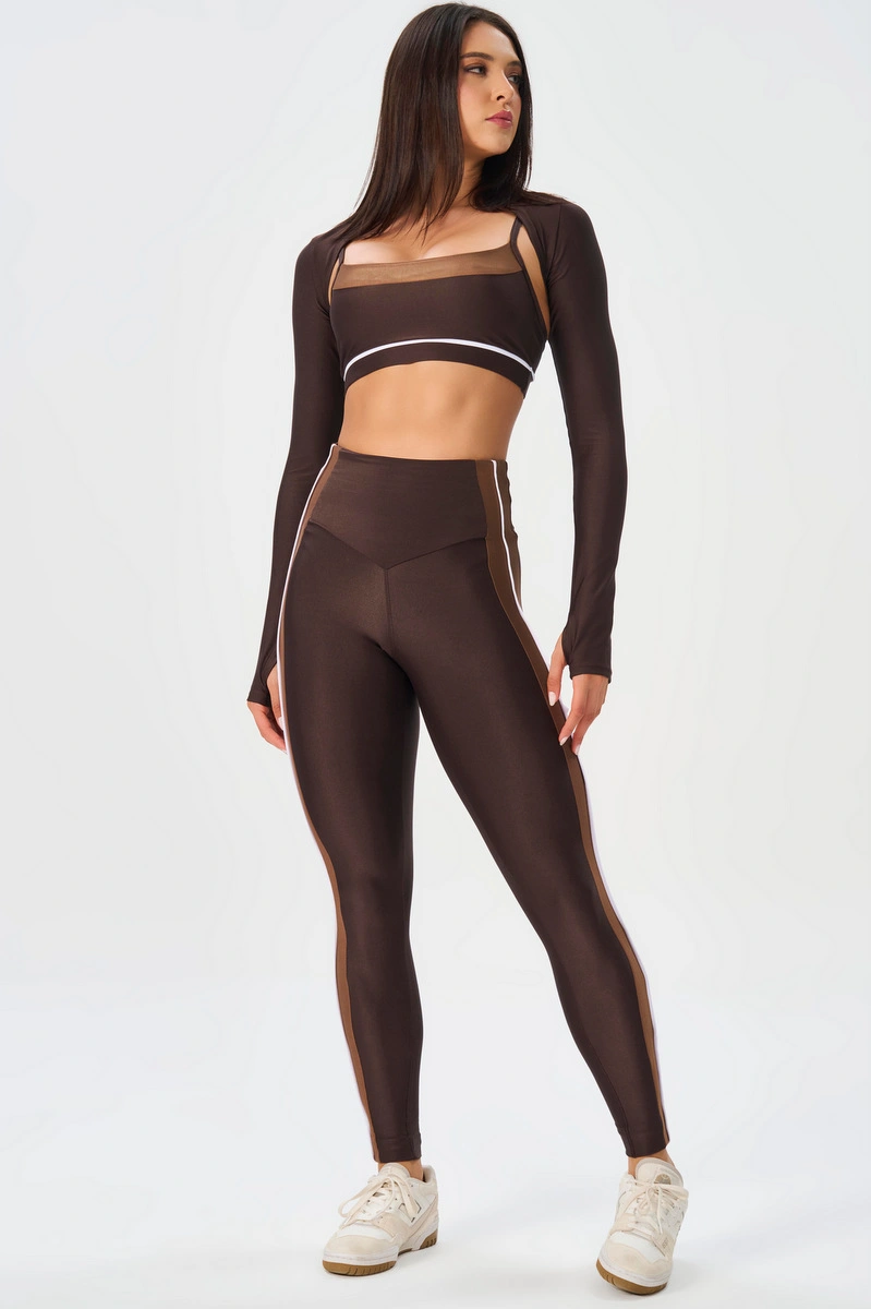 Lets Gym - Legging Leeds Coffee - 3277CF
