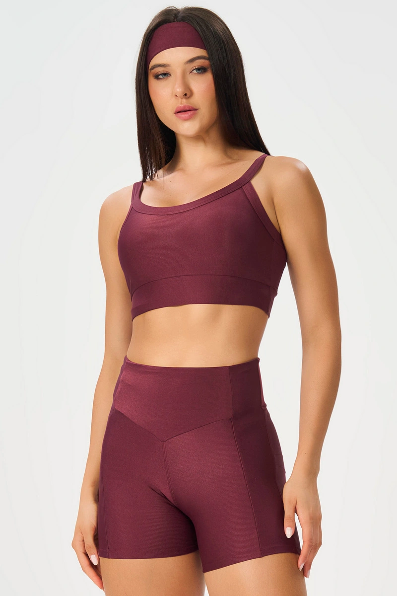 Lets Gym - Short New Bright Burgundy - 3315BG