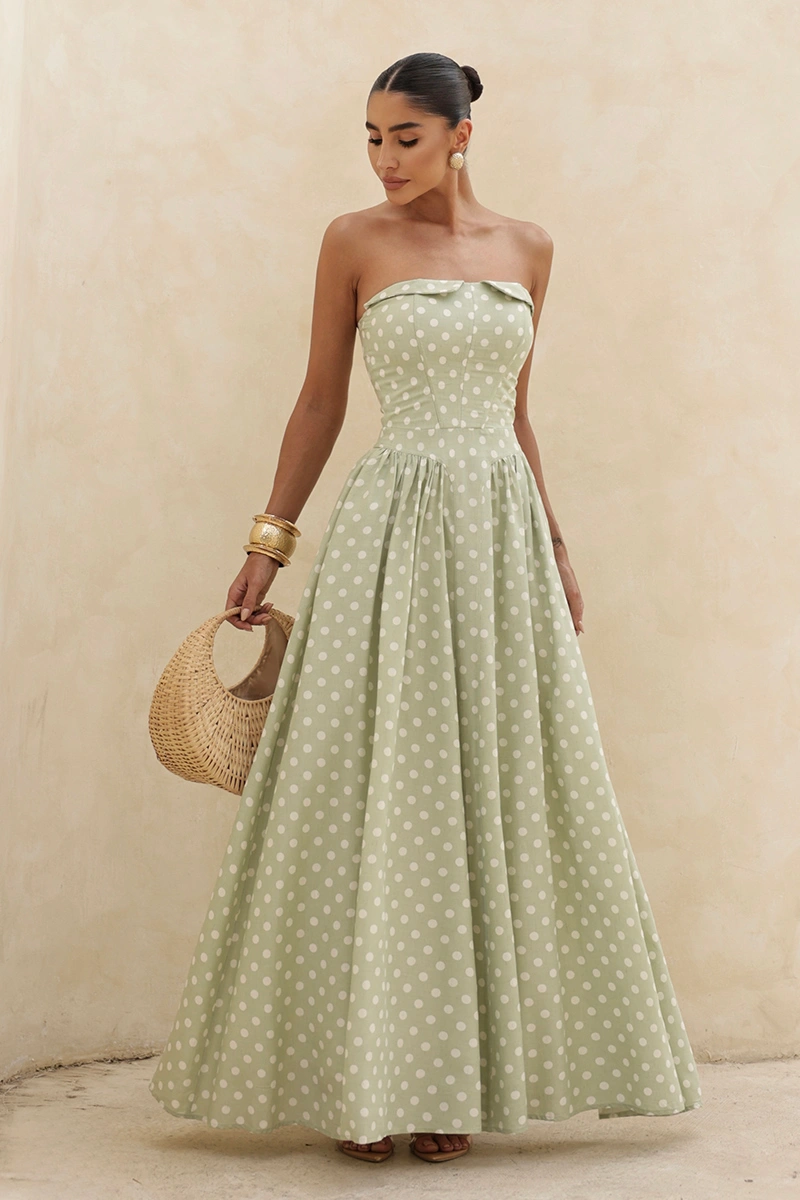 Dot Clothing - Dress Dot Clothing Longuete Lily TQC Polka Dot Mint Green - 2944VERDEM
