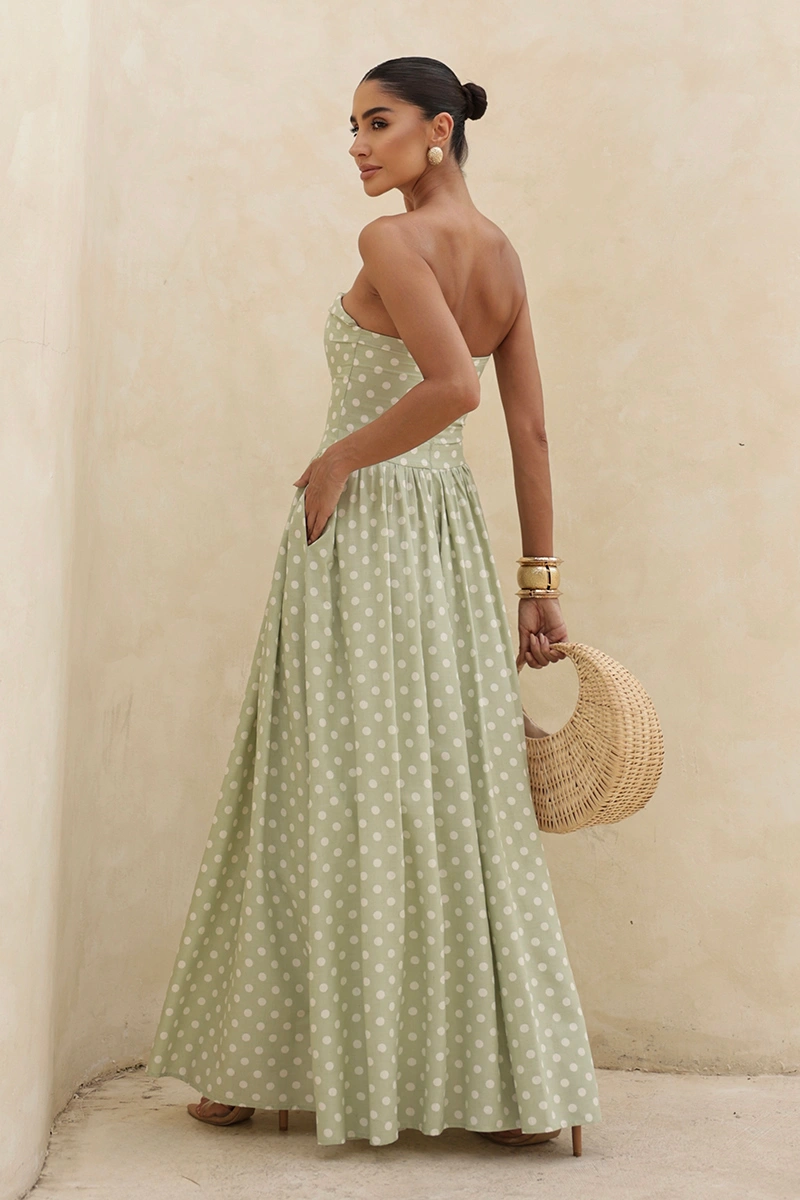 Dot Clothing - Dress Dot Clothing Longuete Lily TQC Polka Dot Mint Green - 2944VERDEM