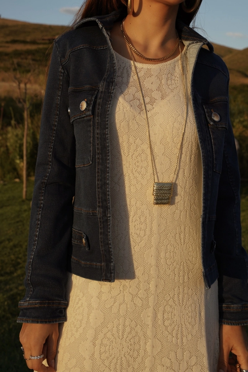 Hidrogênio - JACKET WITH DENIM COLLAR - 20645042