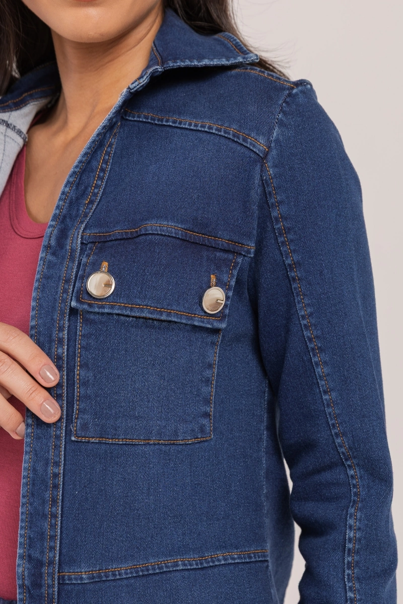 Hidrogênio - JACKET WITH DENIM COLLAR - 20645042