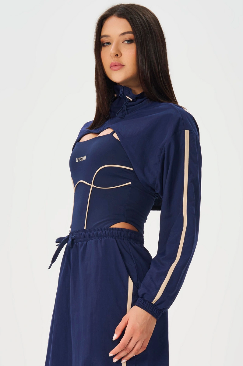 Lets Gym - Cropped Jacket Modern Muse Navy Blue - 3307NB
