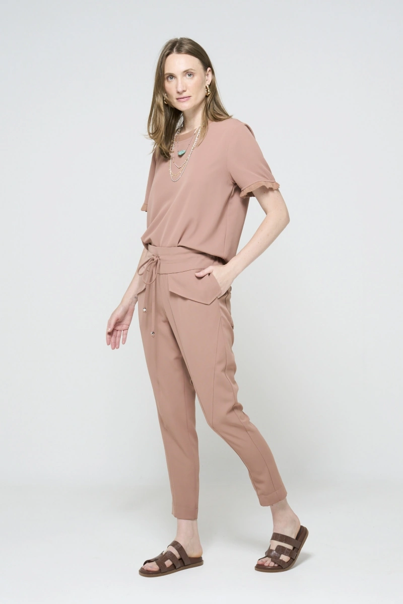 Hidrogênio - LARISSA BROWN JOGGER PANTS WITH LAPELS - 20505031