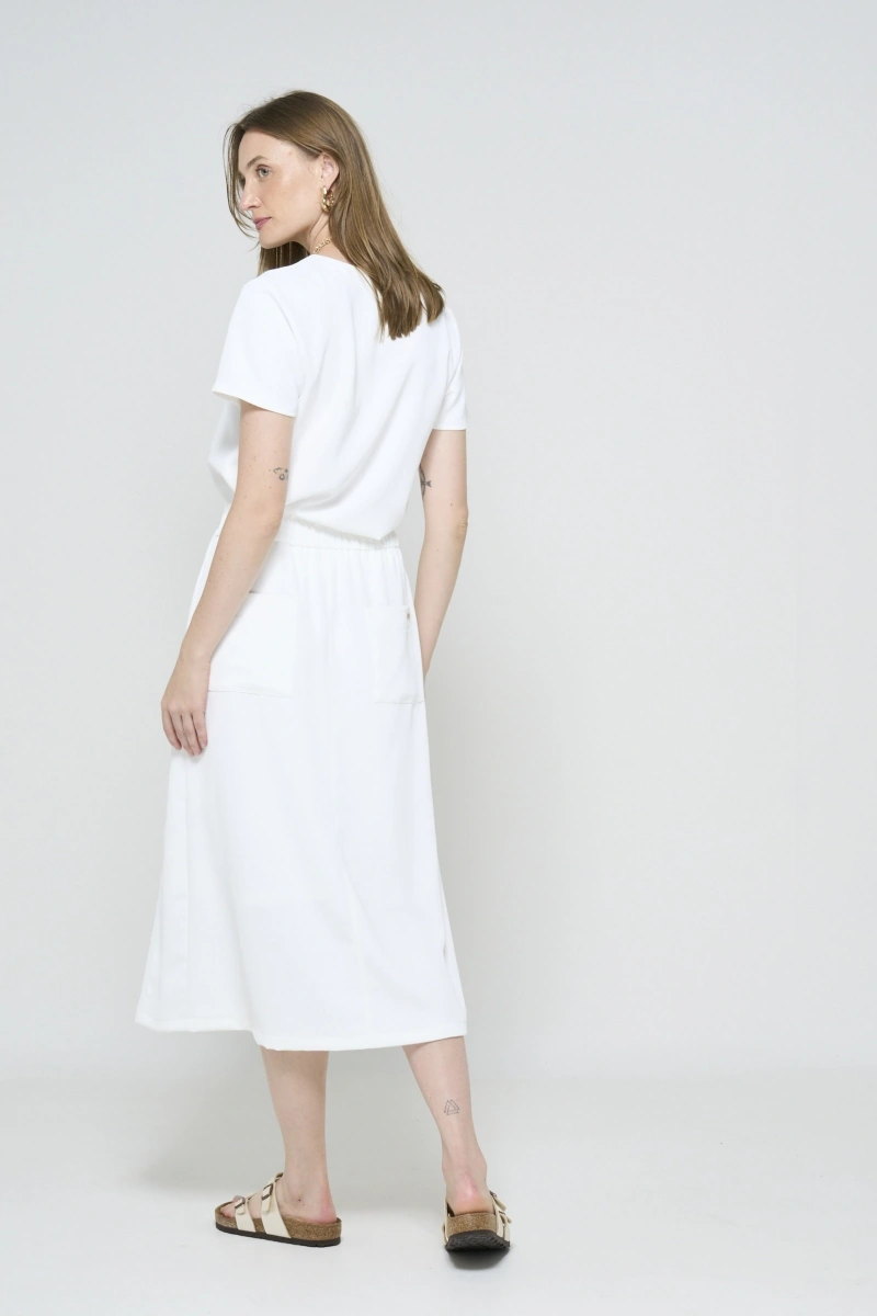 Hidrogênio - WHITE V-NECK BLOUSE - 20471002