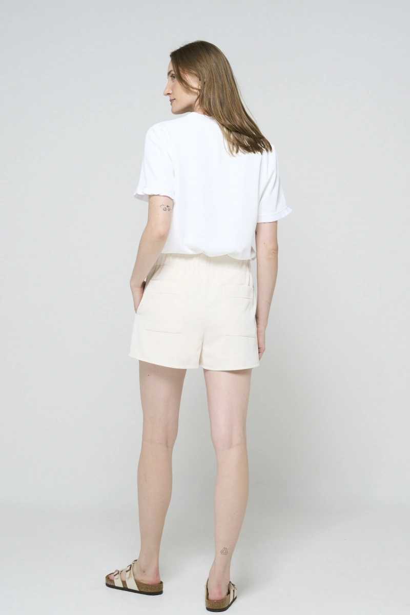 Hidrogênio - BLOUSE WITH WHITE RIBBON AND RUFFLE - 20572002