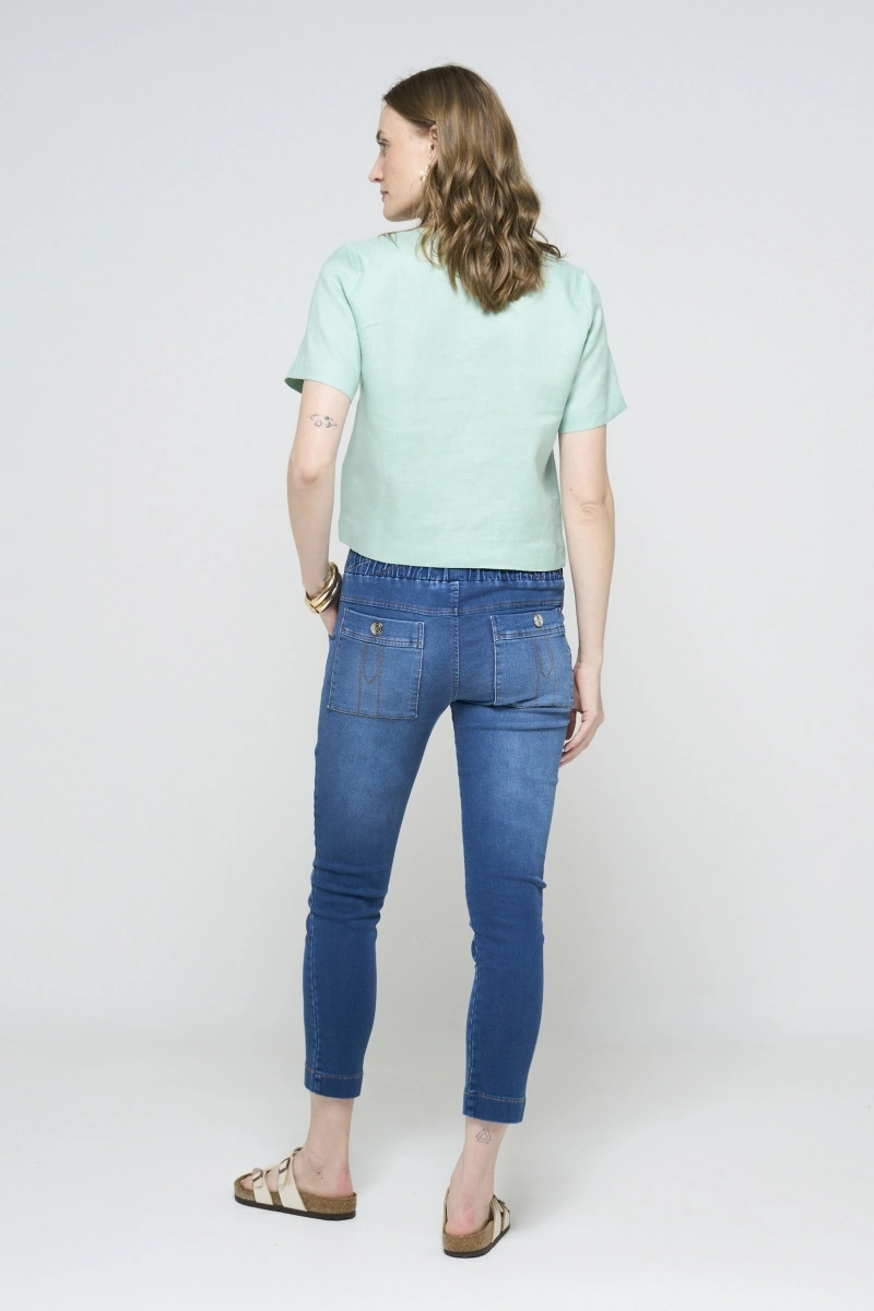 Hidrogênio - Jeans with topstitched waistband - 20617042
