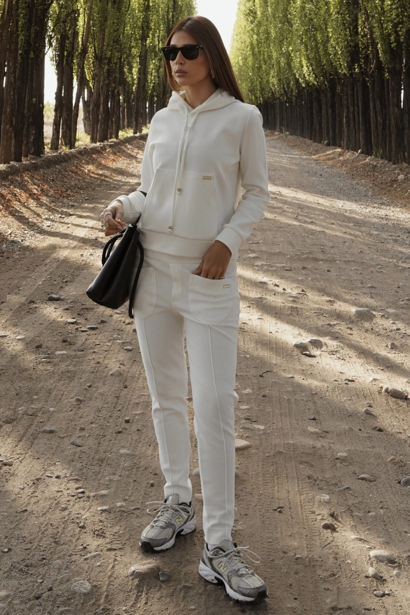 Hidrogênio - Jogger pants with pockets, Beatriz, Off White - 20691018