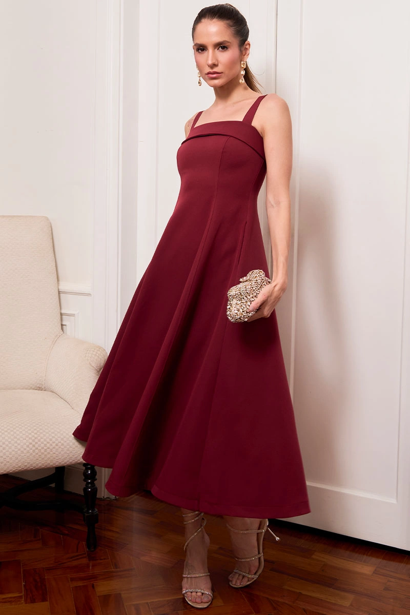 Miss Misses - Vestido Teodora Vinho - 54679006