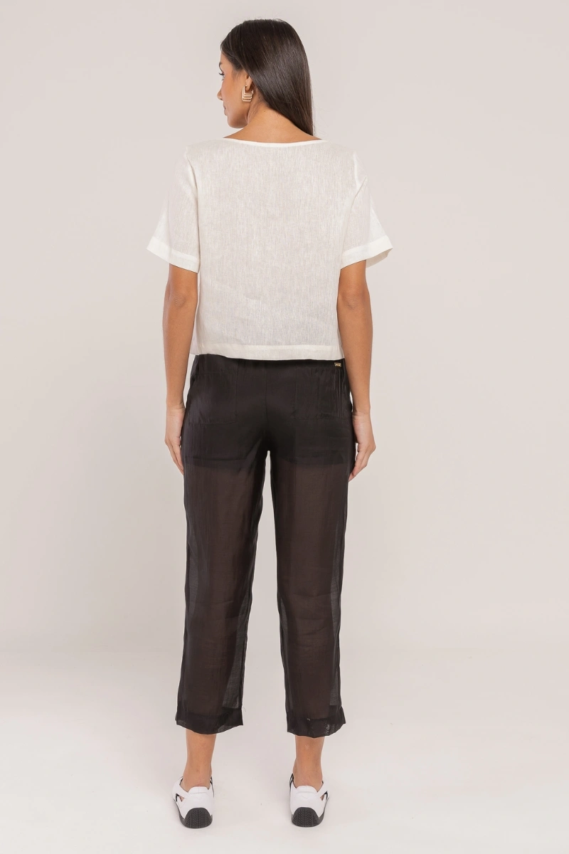 Hidrogênio - CALÇA CENOURA TATIANA PRETO - 20649001