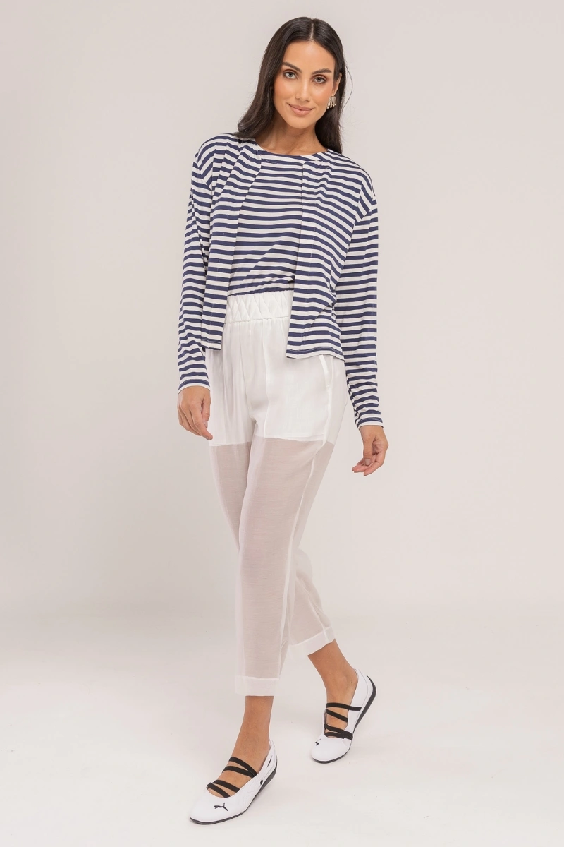 Hidrogênio - CALÇA CENOURA TATIANA OFF WHITE - 20649018