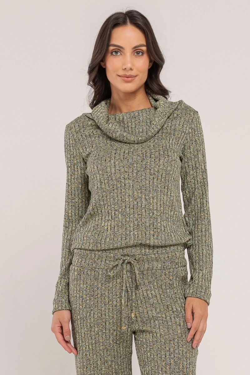 Hidrogênio - BLUSA GOLA DOBRADA VERDE - 20696009