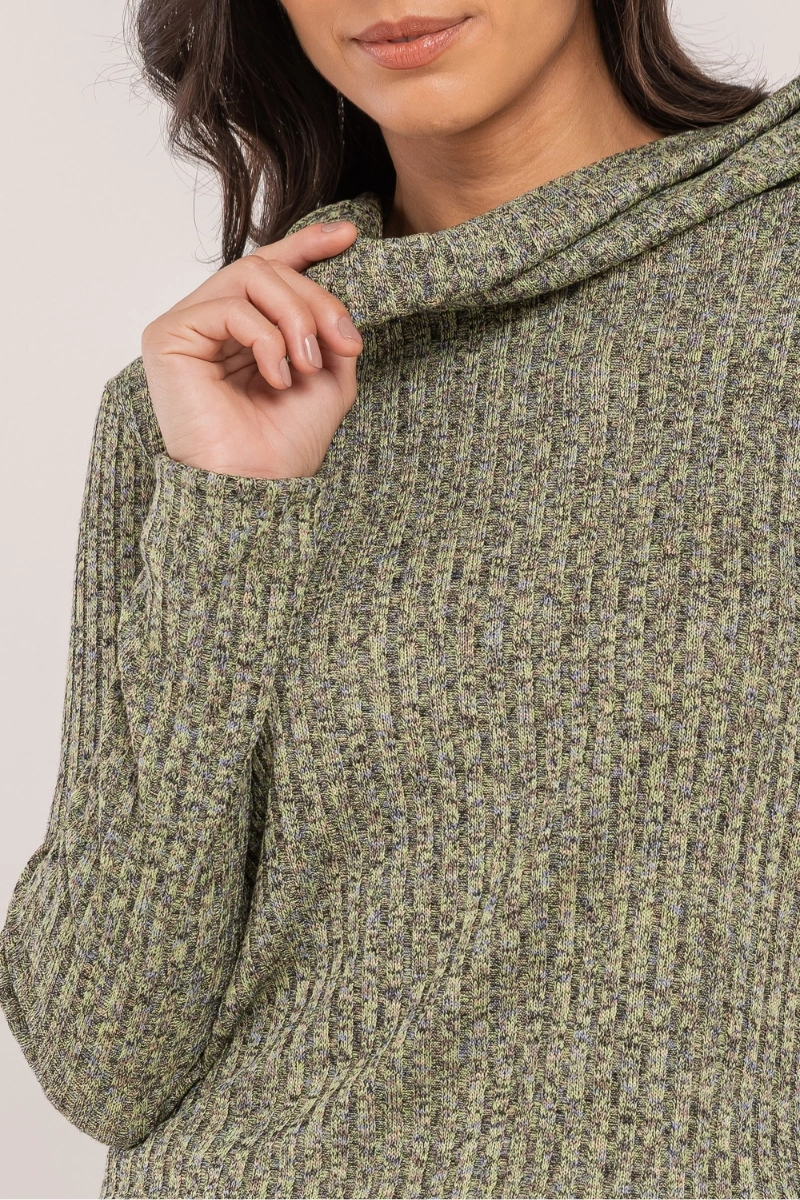 Hidrogênio - BLUSA GOLA DOBRADA VERDE - 20696009