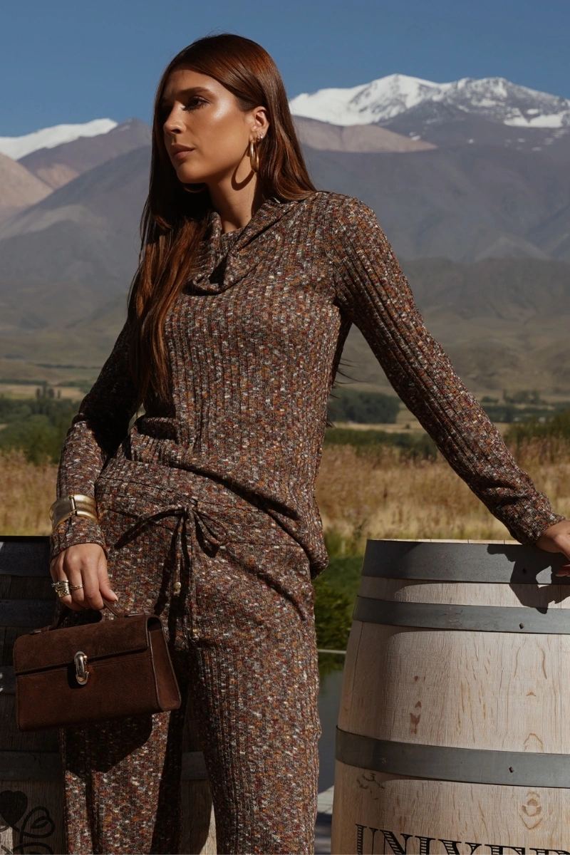 Hidrogênio - BLOUSE WITH FOLDED COLLAR BURGUNDY - 20696097