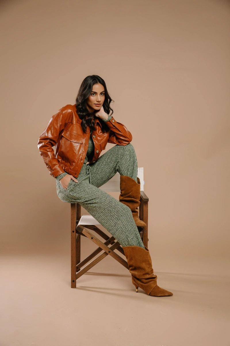 Hidrogênio - Karen Green Straight Leg Pants with Groove - 20698009