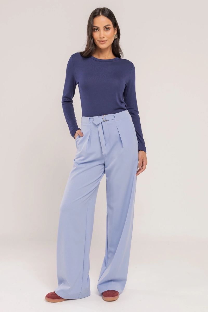 Hidrogênio - Sky blue pants with built-in belt - 20622606