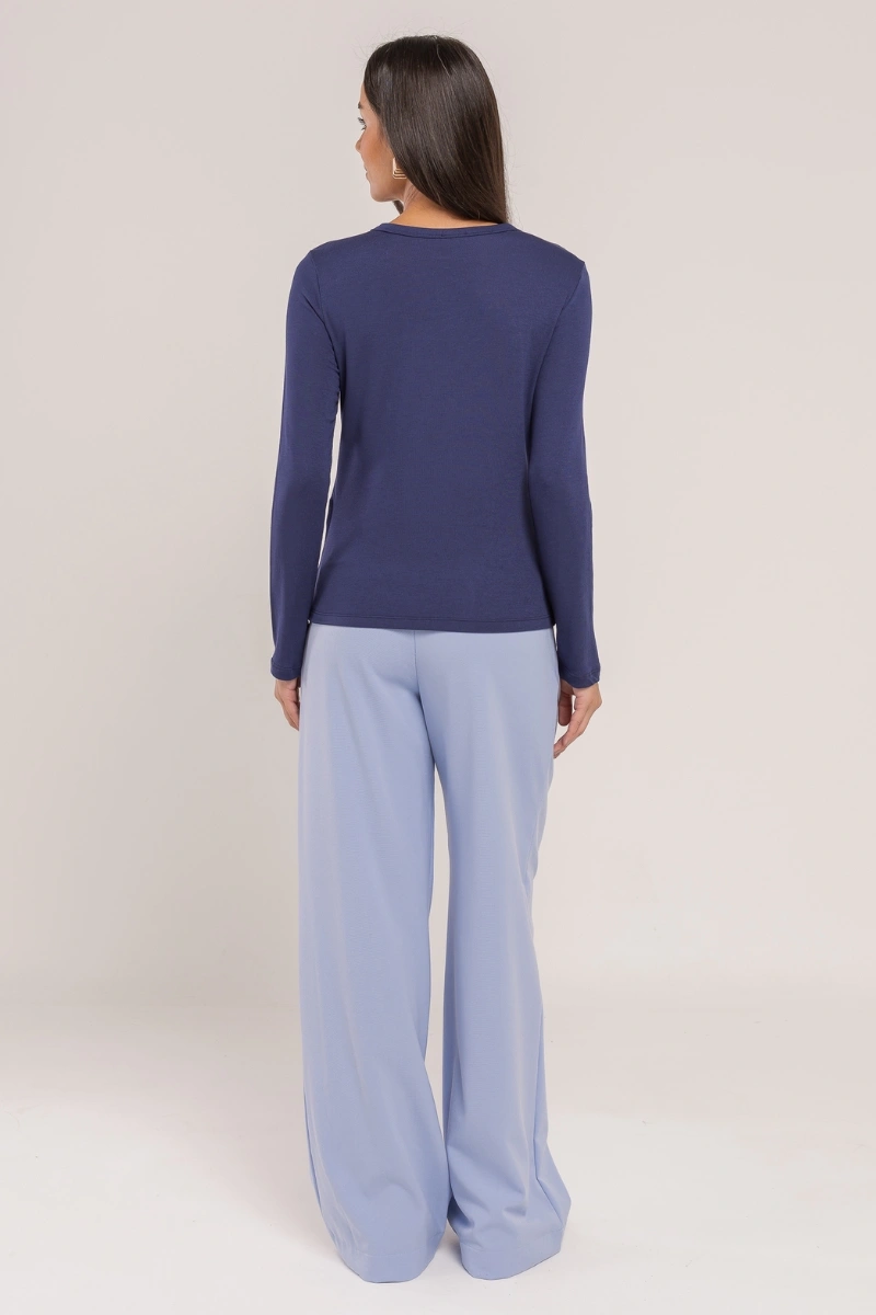 Hidrogênio - Sky blue pants with built-in belt - 20622606