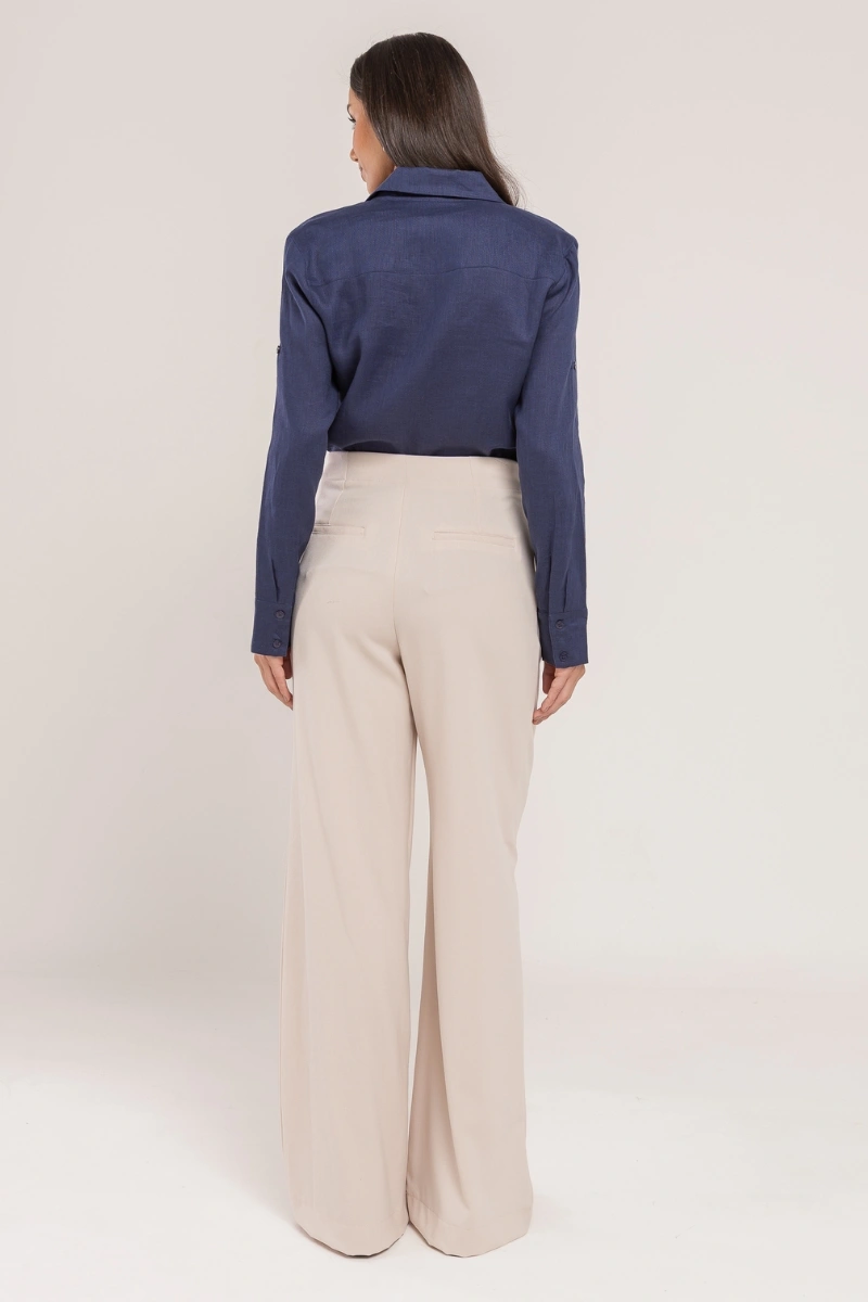 Hidrogênio - Ceres pants with internal belt. - 20622607