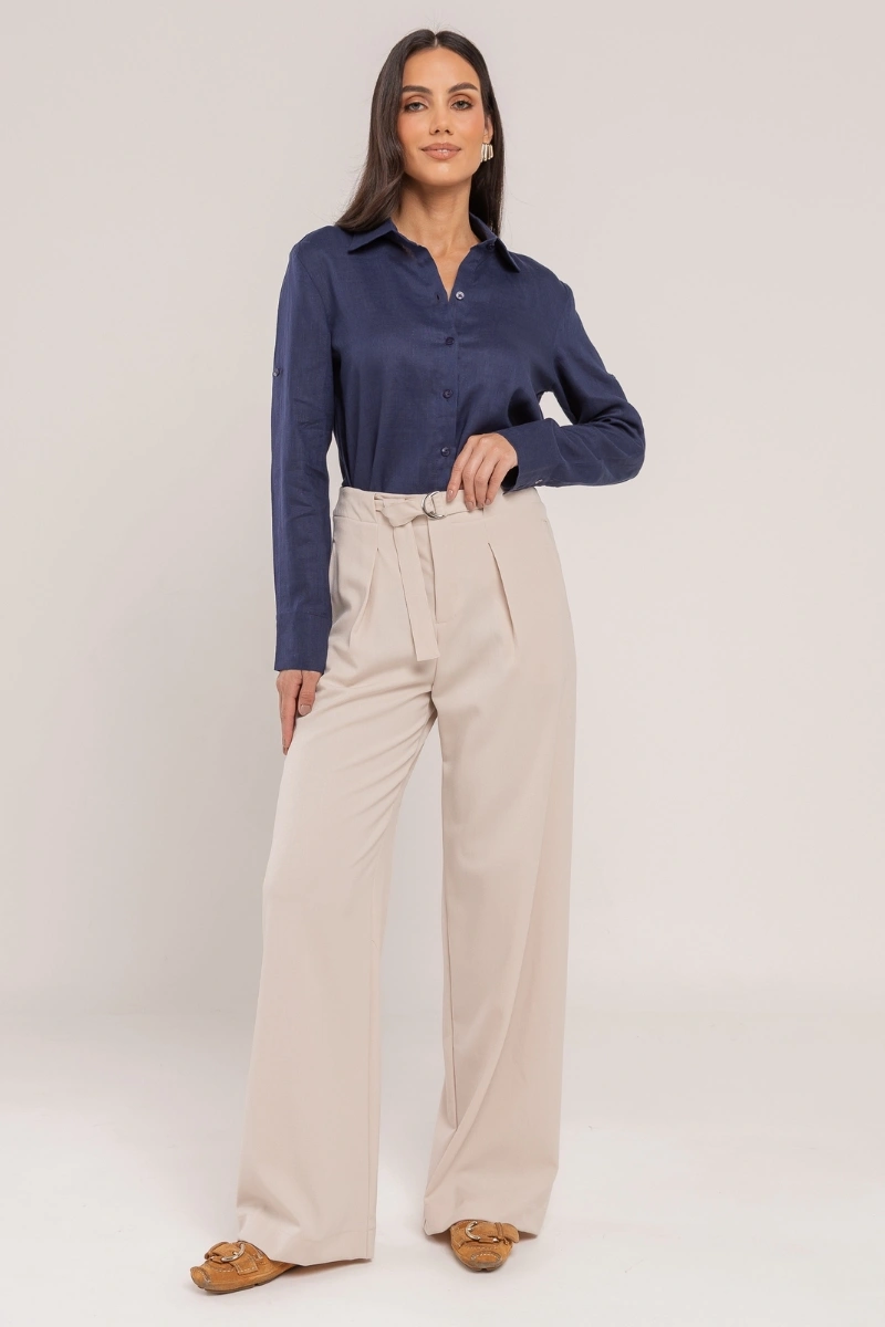 Hidrogênio - Ceres pants with internal belt. - 20622607