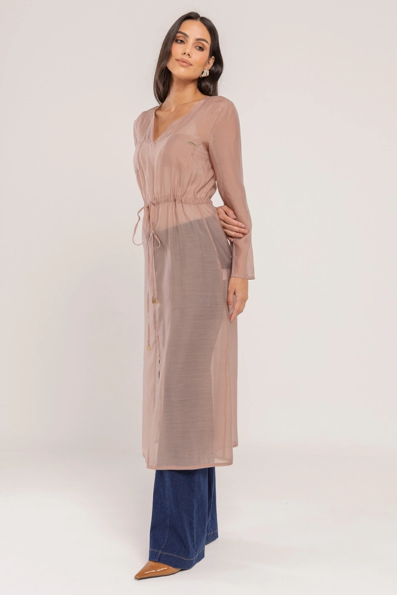 Hidrogênio - VESTIDO MIDI TRANSPARENTE GROOT - 20651586