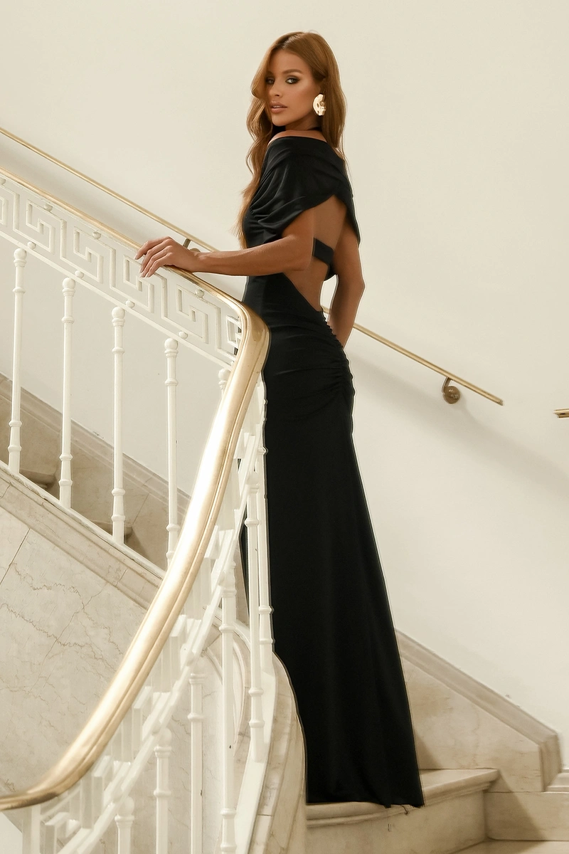 Dot Clothing - Dress Dot Clothing Melina Long Choker Black - 2960PRETO