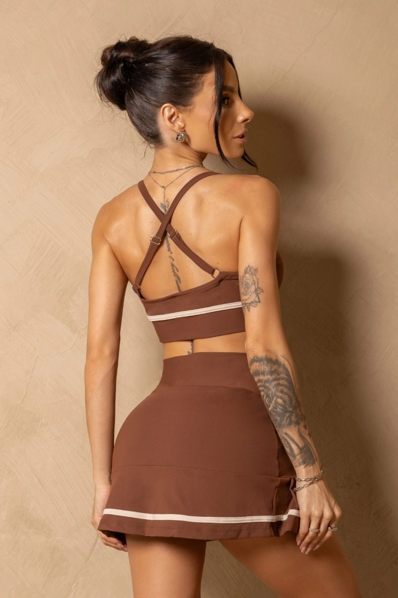 Hipkini - Top Fitness In Motion Cappuccino with crossed straps - 33331673