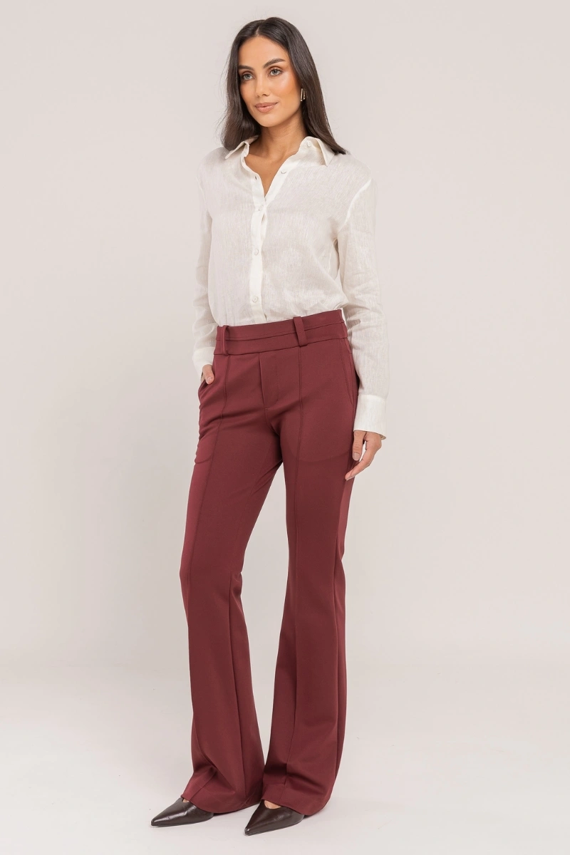 Hidrogênio - CALÇA RETA ROSA BORDO - 20283097