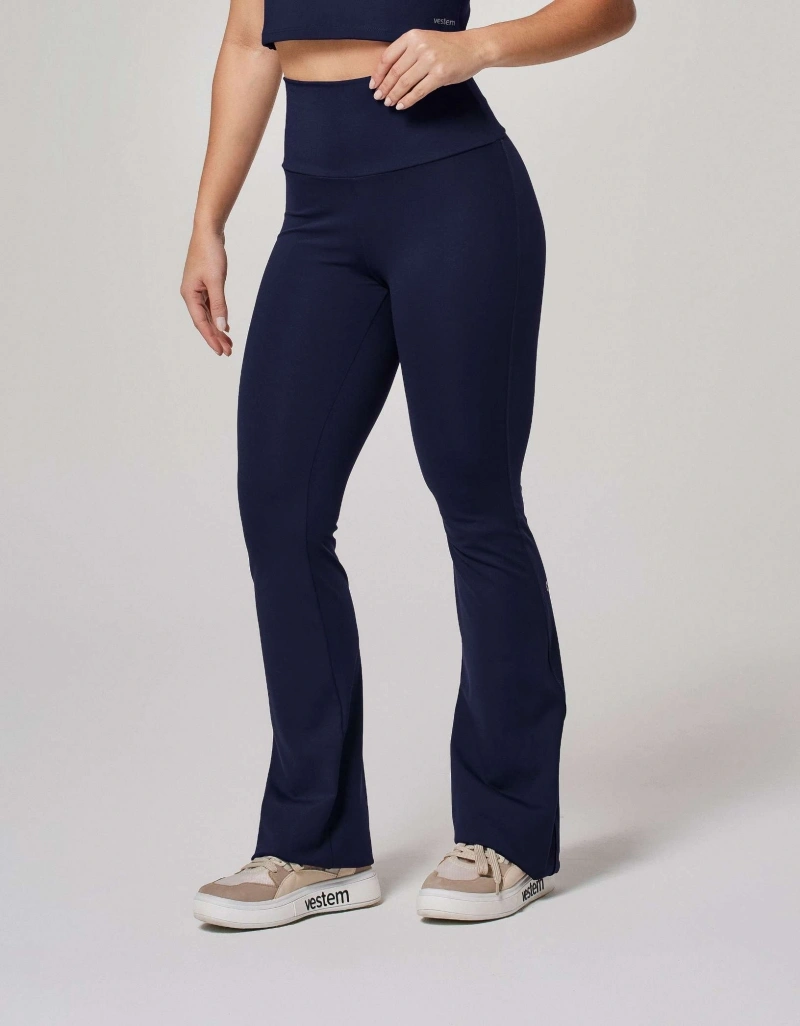 Vestem - Calça Flare Bailarina Shape Up Ju Marinho Escuridão - BAI112.ESS.C0173