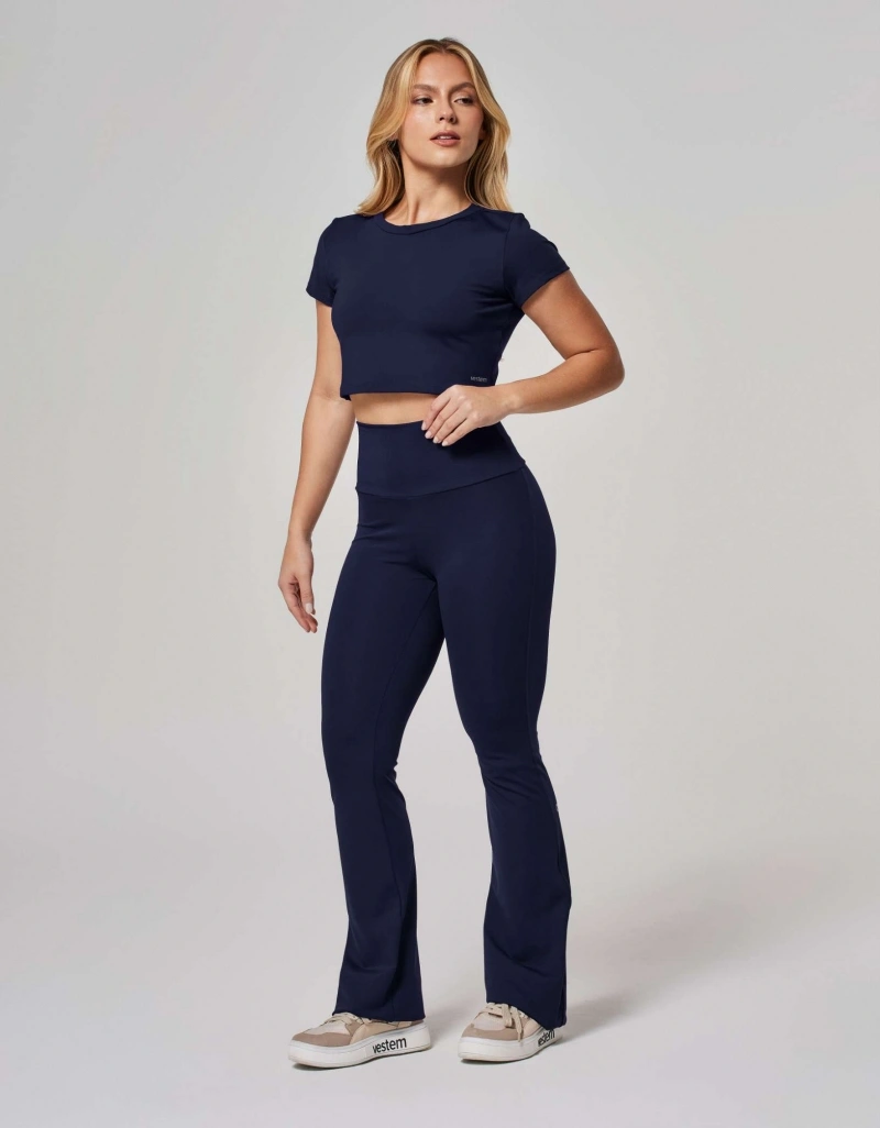 Vestem - Calça Flare Bailarina Shape Up Ju Marinho Escuridão - BAI112.ESS.C0173