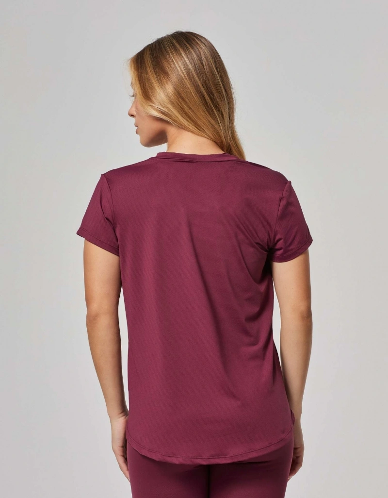 Vestem - Blusa Manga Curta Dry Fit Janice Vermelho Wine - BMC31.ESS.C0667
