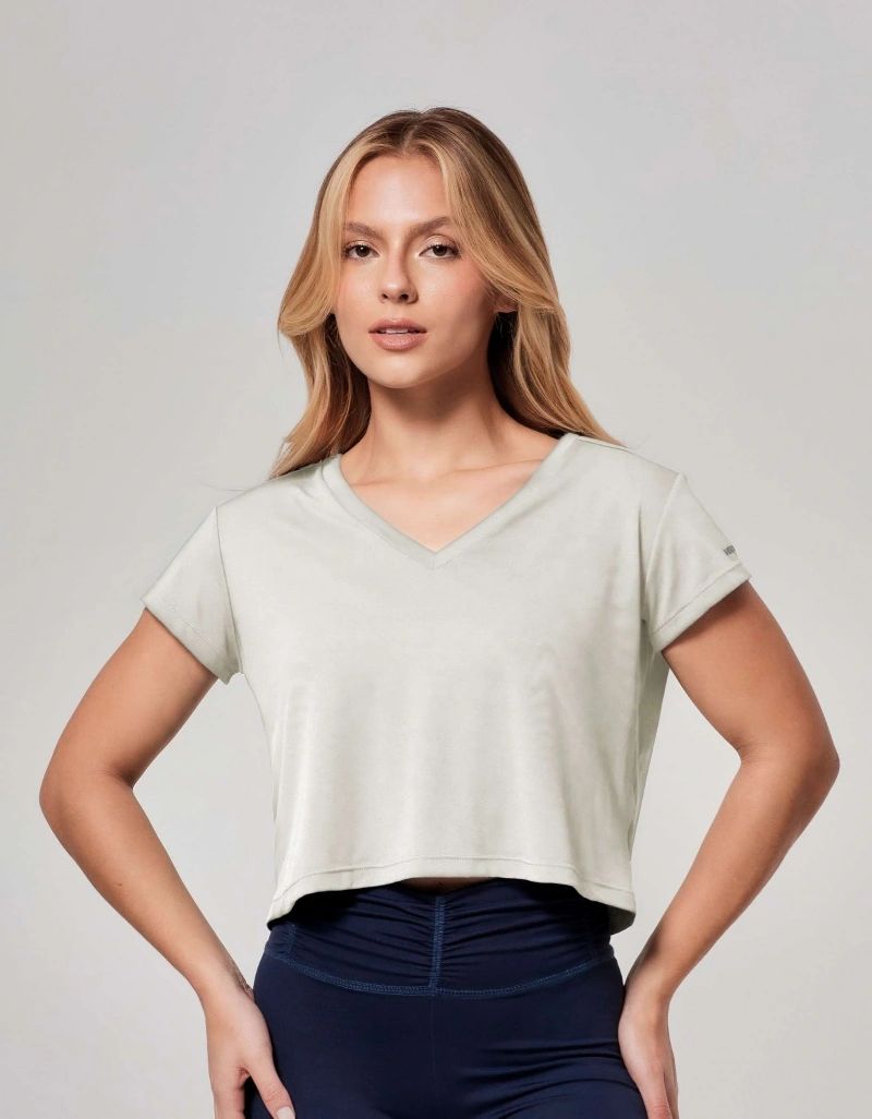 Vestem - Blusa Manga Curta Dry Fit Amber Off White - BMC625.ESS.C0294