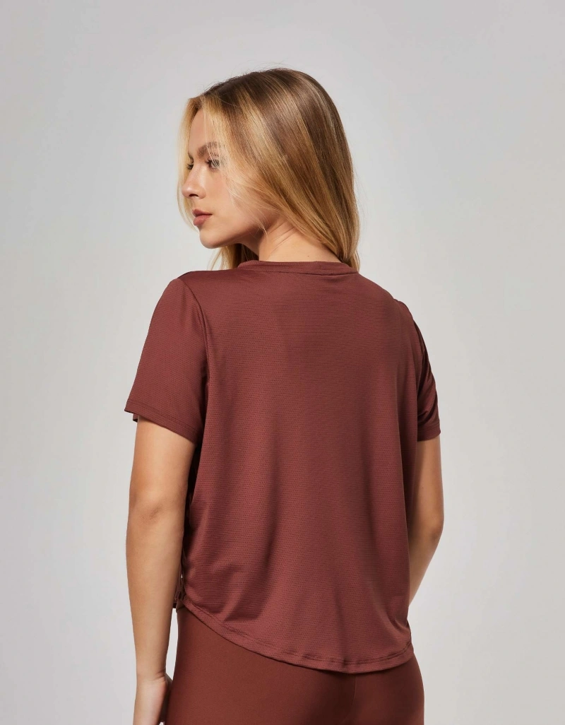 Vestem - Short-sleeved Dry Fit Shirt for Ambassadors, Brown Leather - BMC772.ESS.C0711