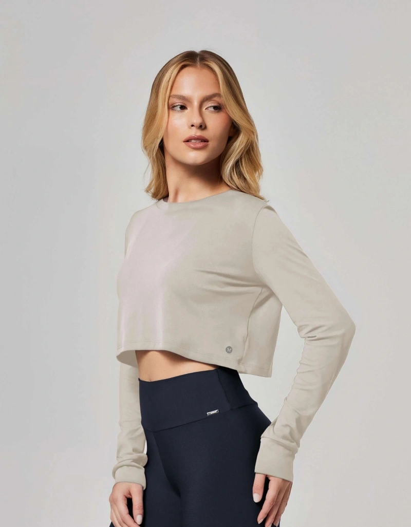 Vestem - Blusa Manga Longa Dry Fit Set Off White - BML494.ESS.C0294